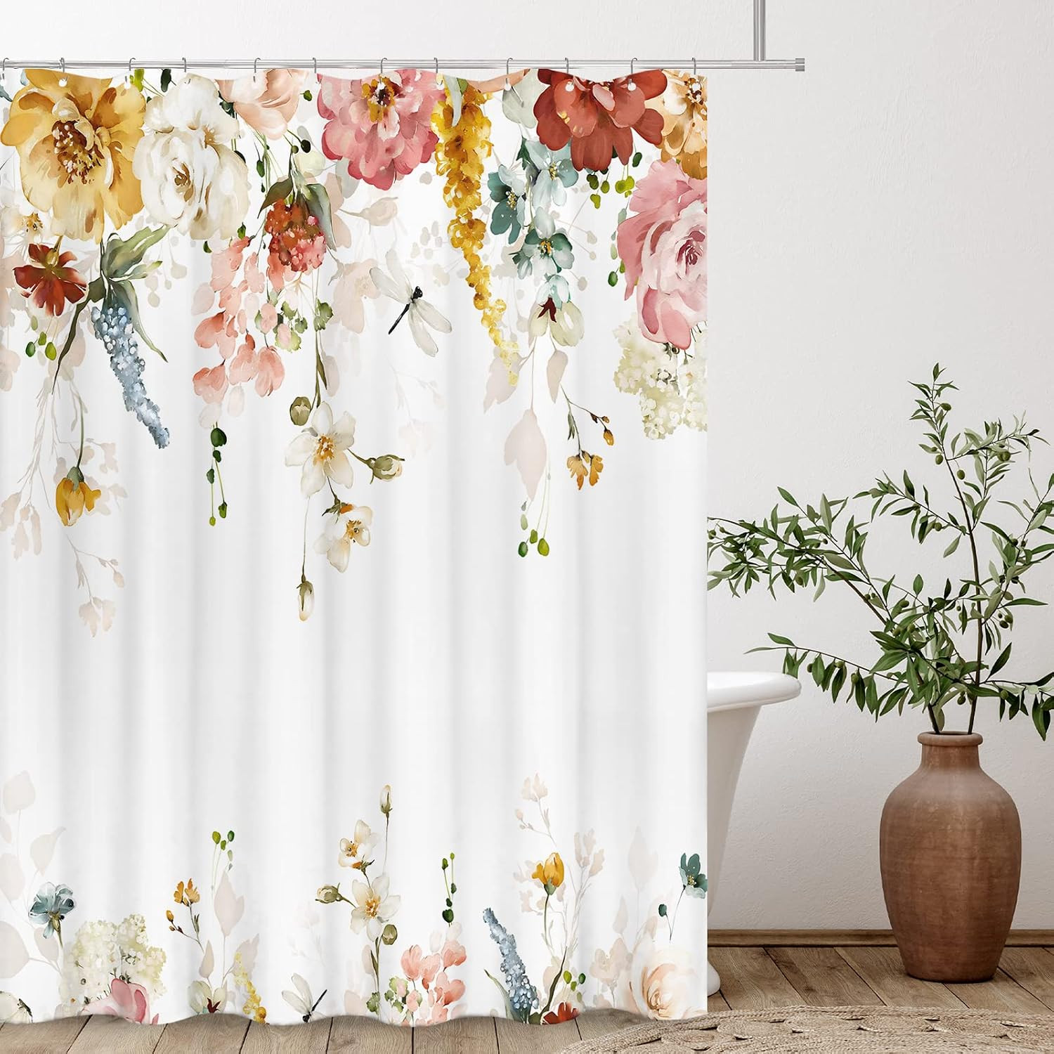 Custom Printed Bath Curtain — custom printed polyester bath curtain