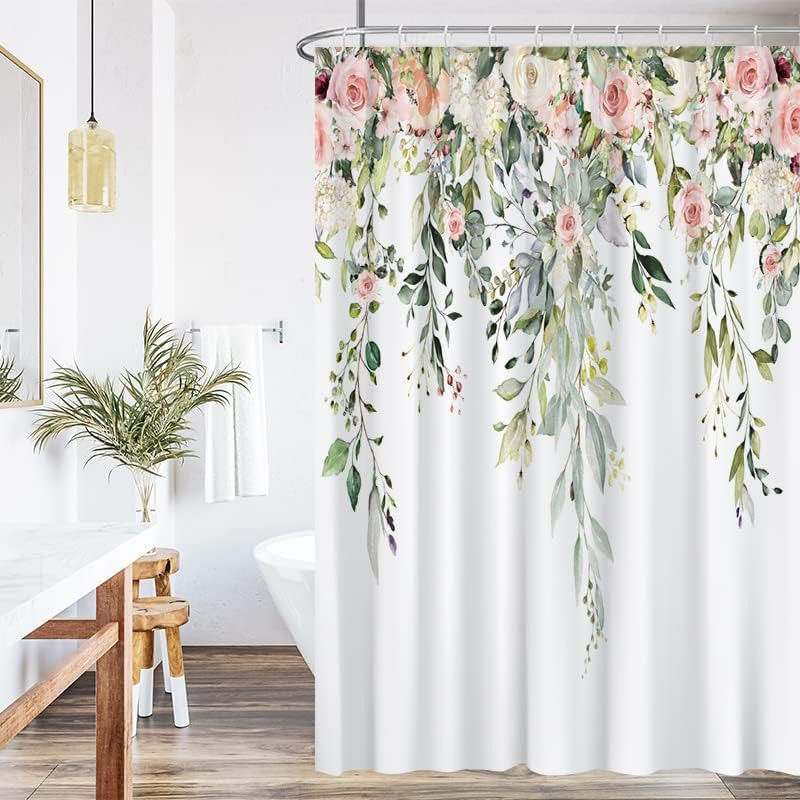 Custom Printed Bath Curtain — custom printed polyester bath curtain detail view