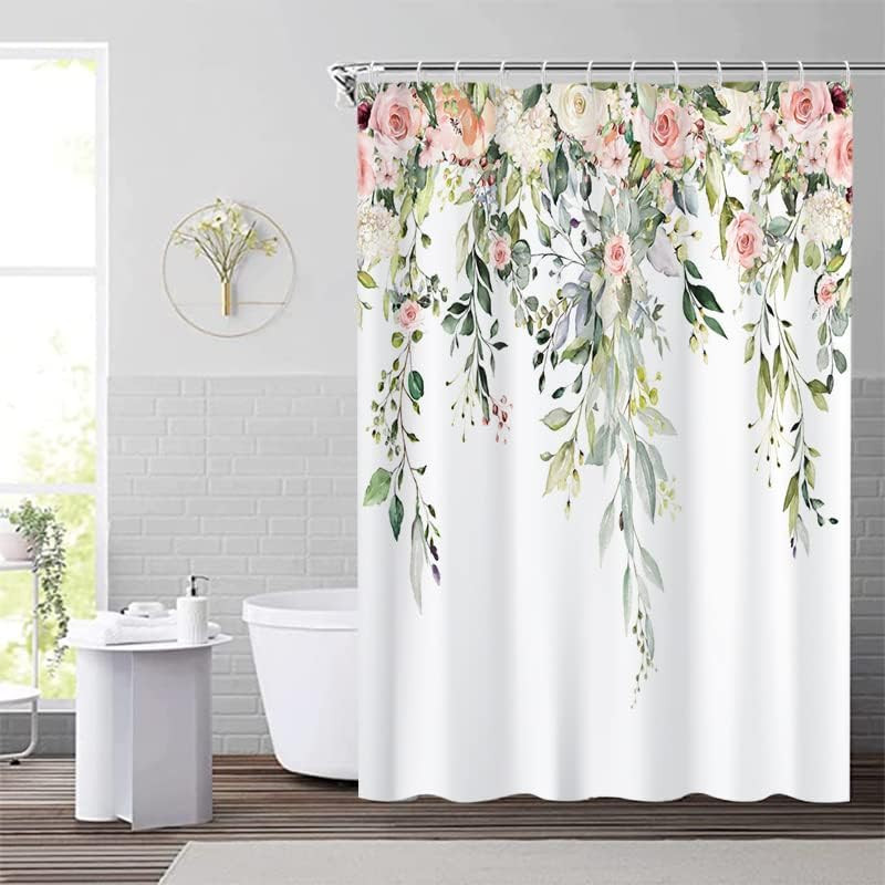 Custom Printed Bath Curtain — custom printed polyester bath curtain detail view