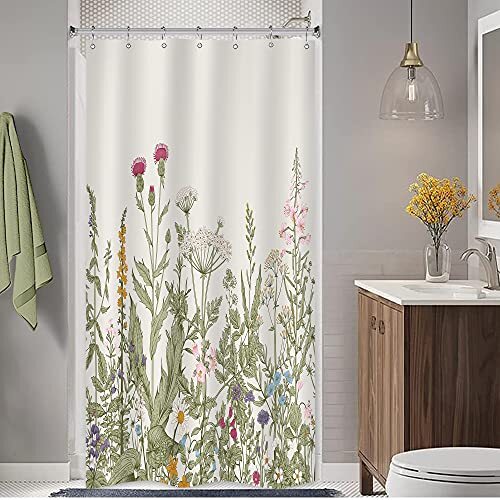 Custom Printed Bath Curtain — custom printed polyester bath curtain
