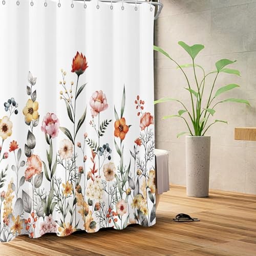 Custom Printed Bath Curtain — custom printed polyester bath curtain detail view