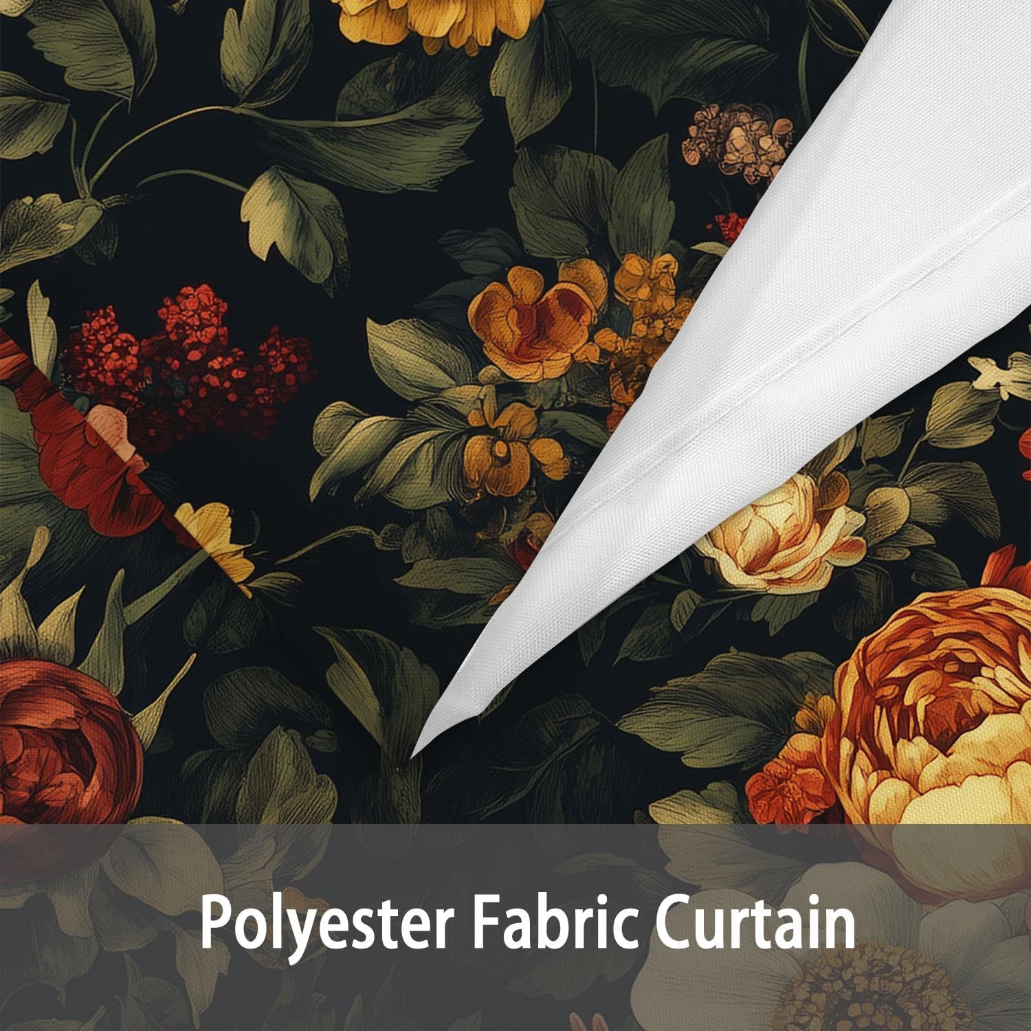 Custom Printed Bath Curtain — custom printed polyester bath curtain detail view