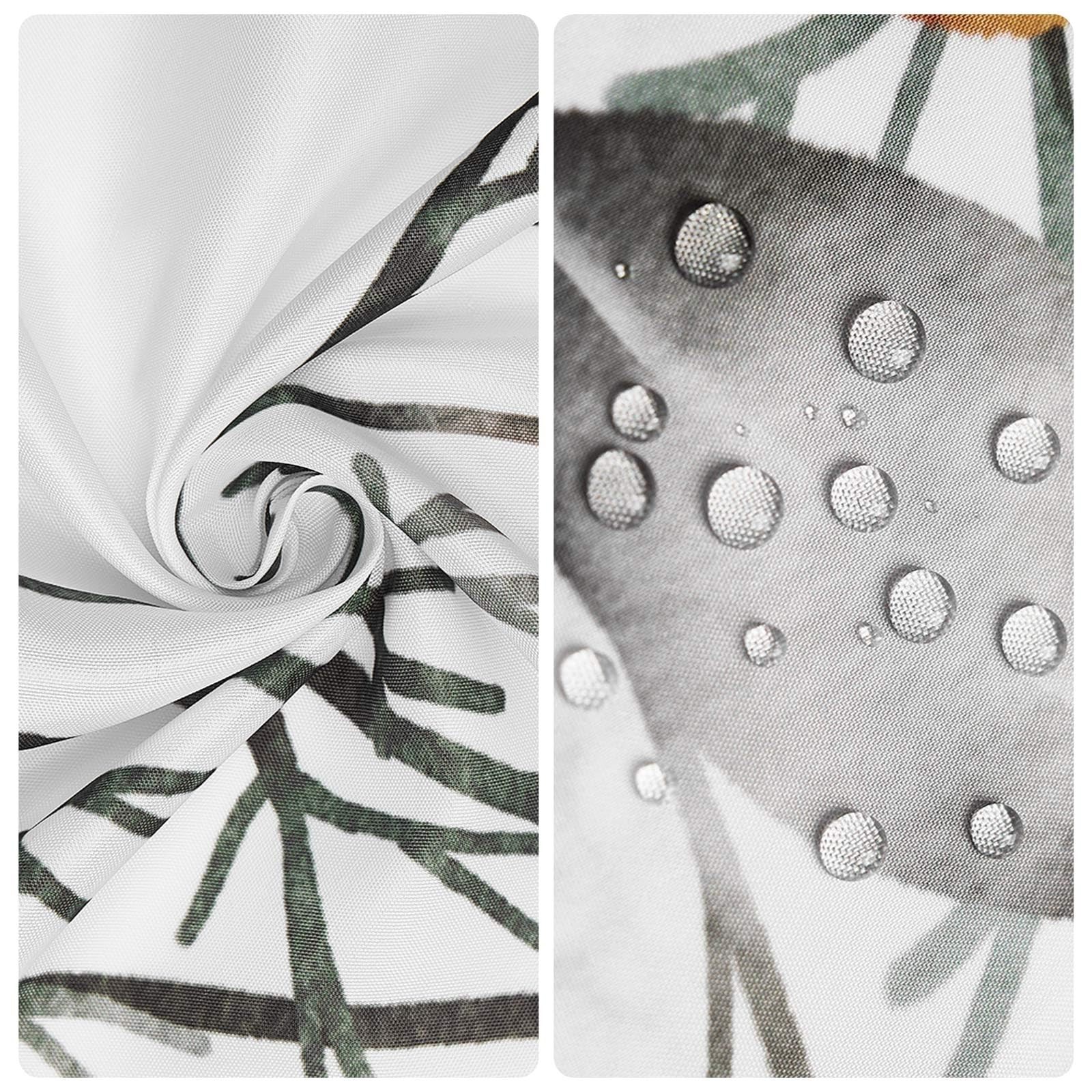Custom Printed Bath Curtain — custom printed polyester bath curtain detail view