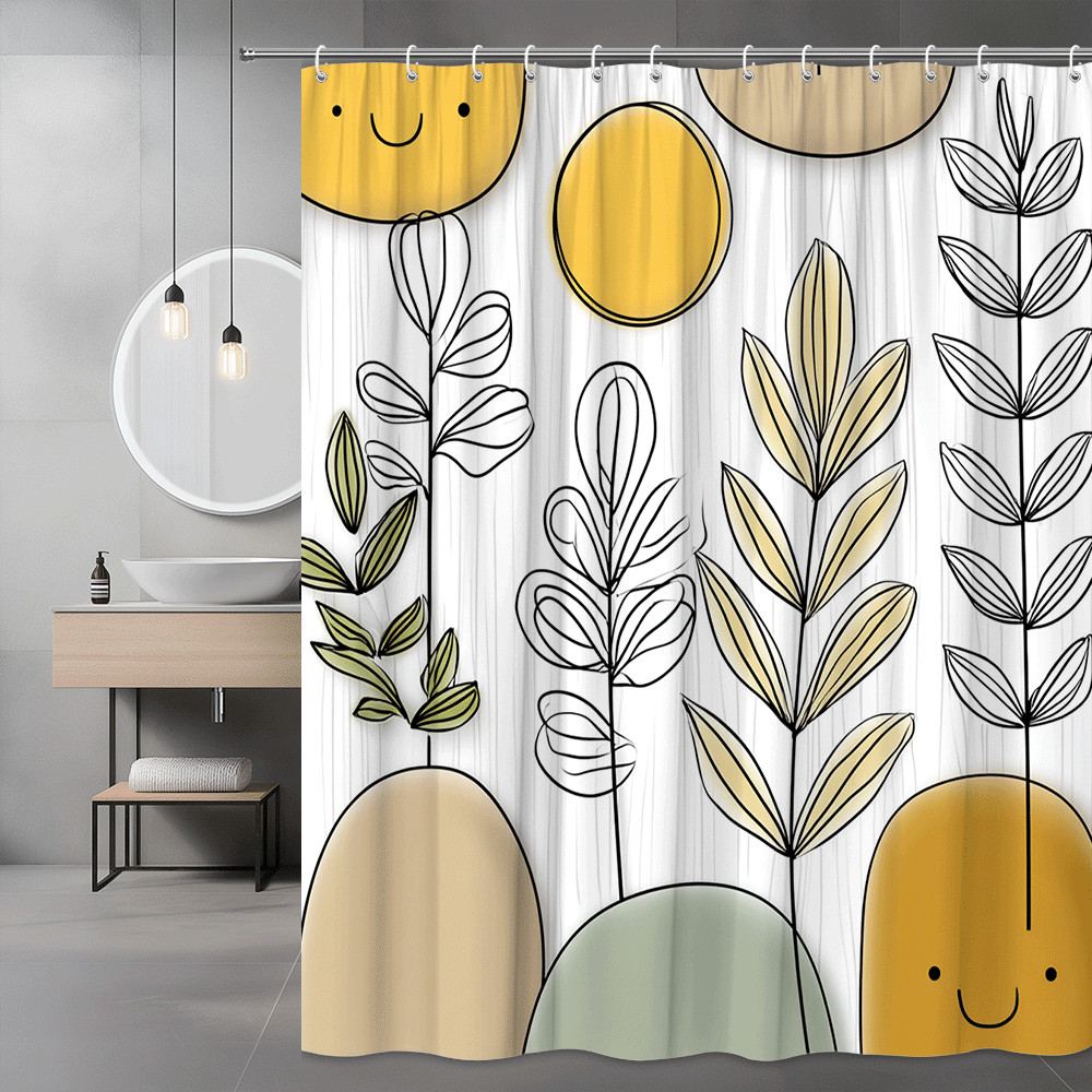 Custom Printed Bath Curtain — custom printed polyester bath curtain