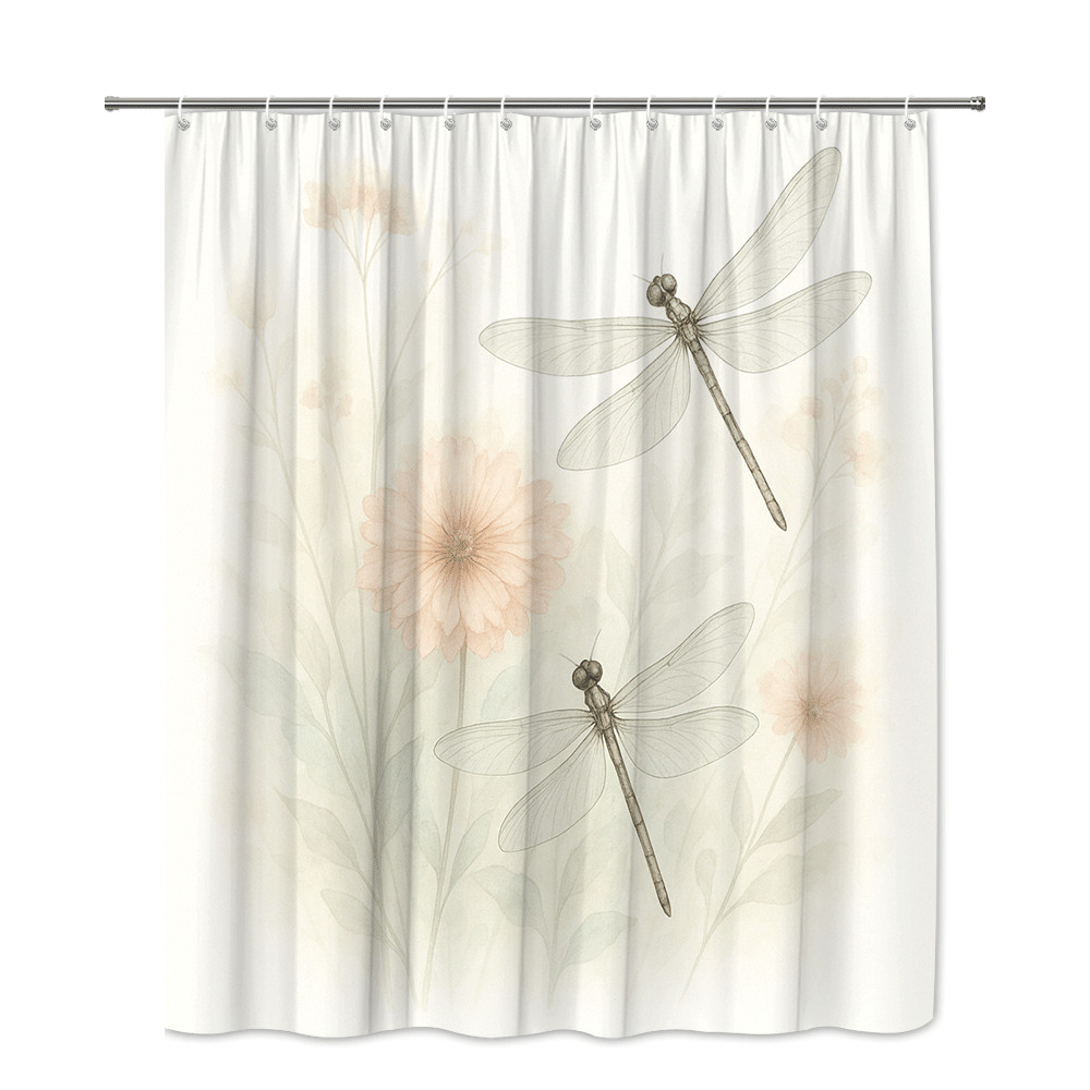 Custom Printed Bath Curtain — custom printed polyester bath curtain detail view