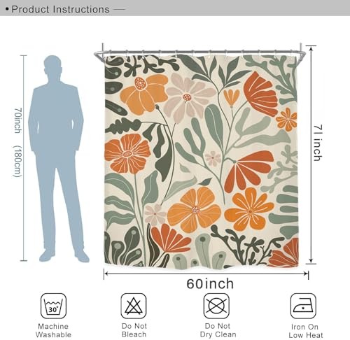 Custom Printed Bath Curtain — custom printed polyester bath curtain detail view