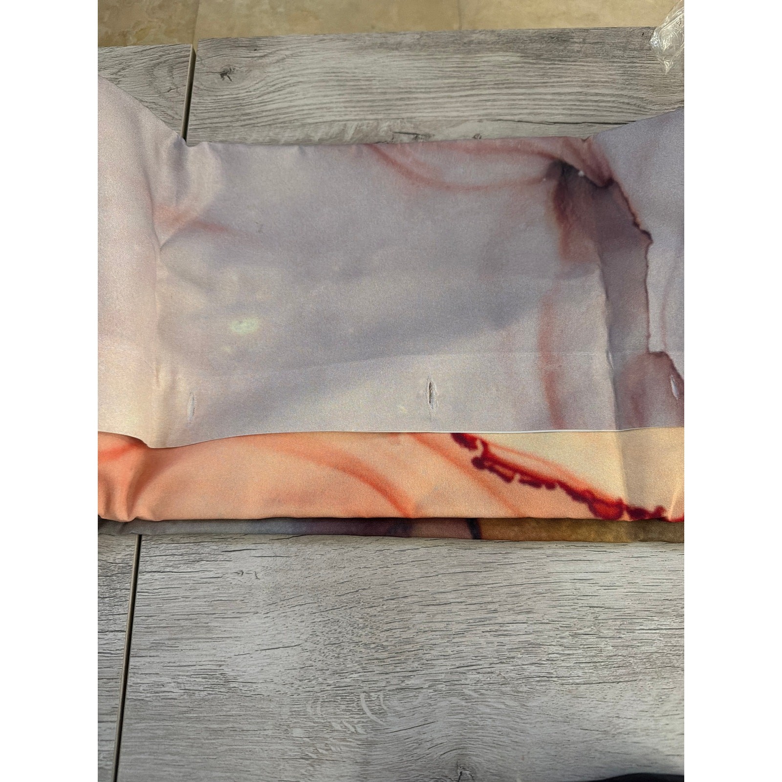 Custom Printed Bath Curtain — custom printed polyester bath curtain detail view