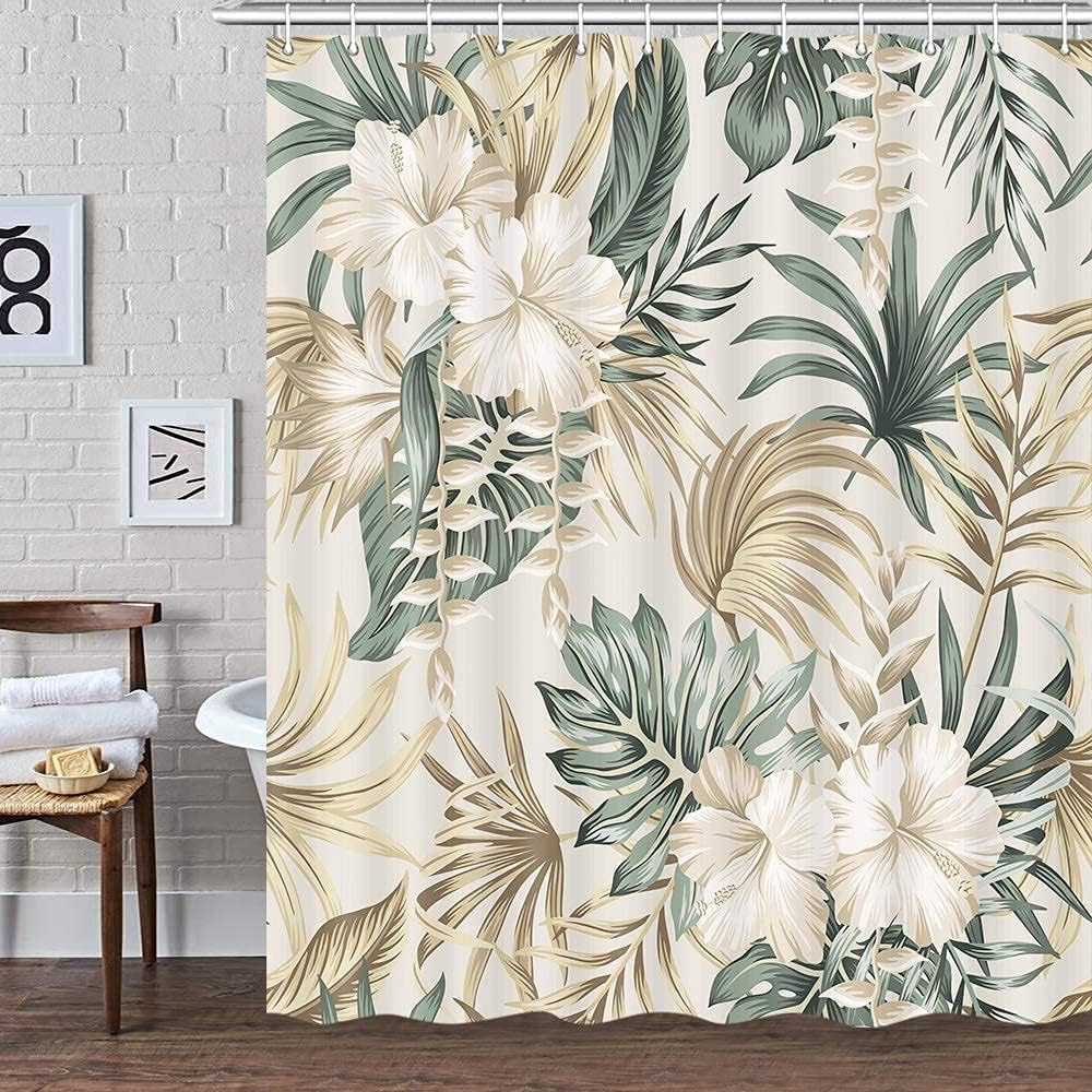 Custom Printed Bath Curtain — custom printed polyester bath curtain detail view
