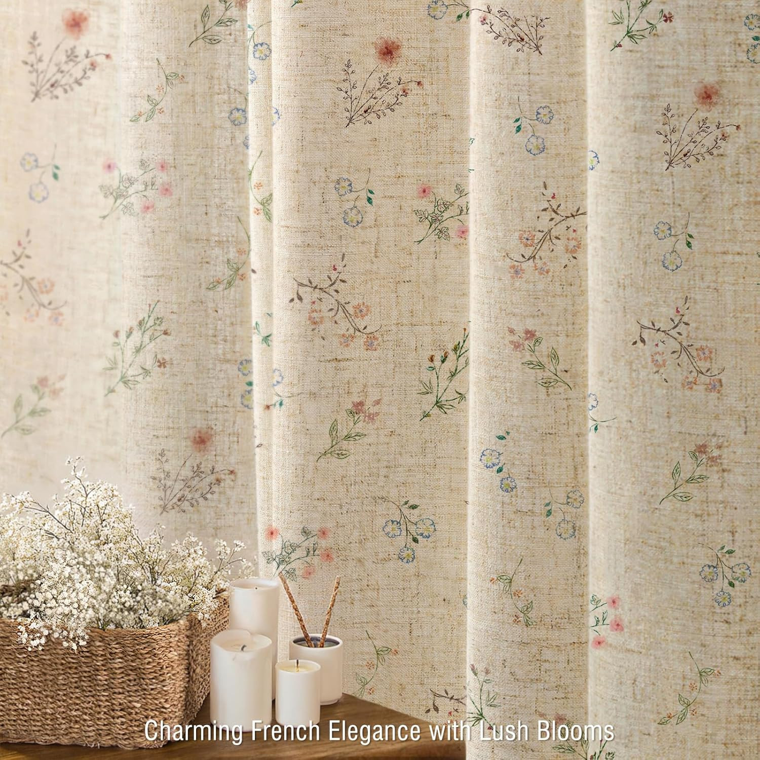 Custom Printed Bath Curtain — custom printed polyester bath curtain detail view