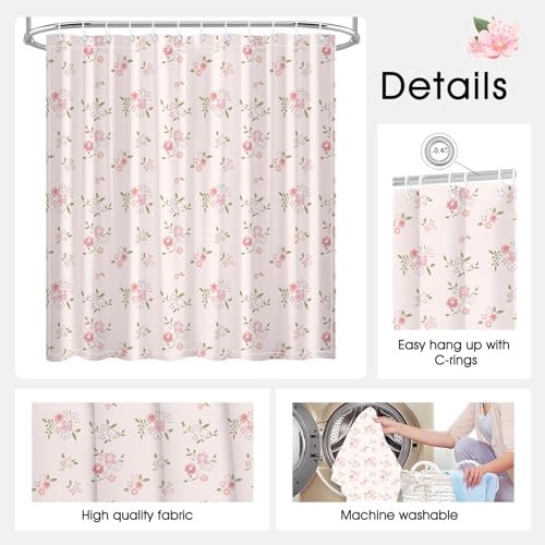 Custom Printed Bath Curtain — custom printed polyester bath curtain detail view