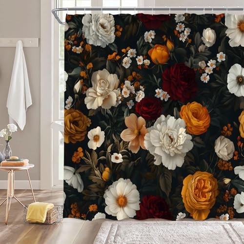 Custom Printed Bath Curtain — custom printed polyester bath curtain detail view