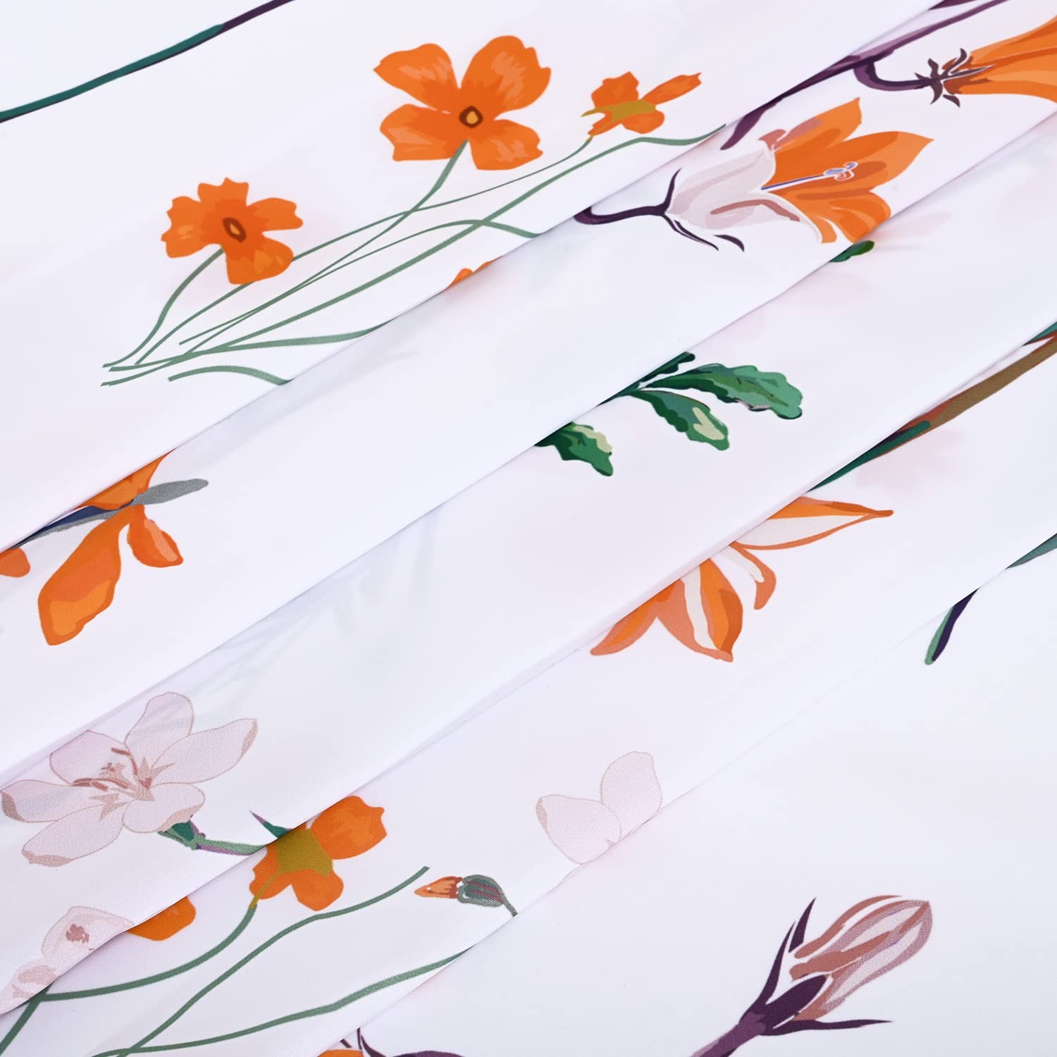 Custom Printed Bath Curtain — custom printed polyester bath curtain detail view