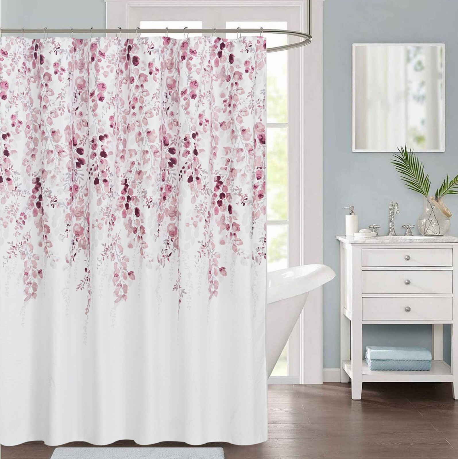 Custom Printed Bath Curtain — custom printed polyester bath curtain