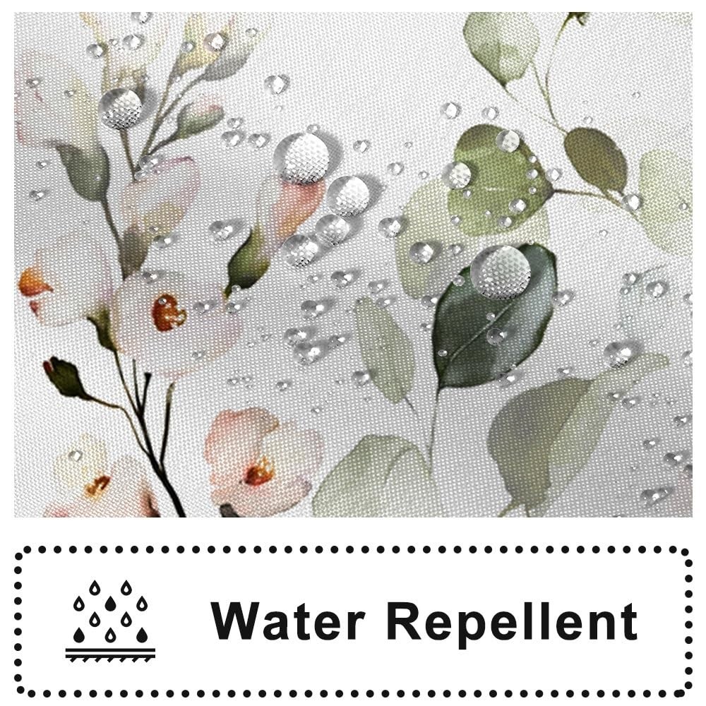 Custom Printed Bath Curtain — custom printed polyester bath curtain detail view