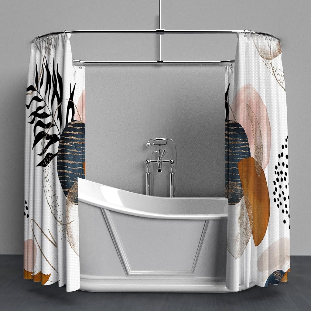 Custom Printed Bath Curtain — custom printed polyester bath curtain detail view