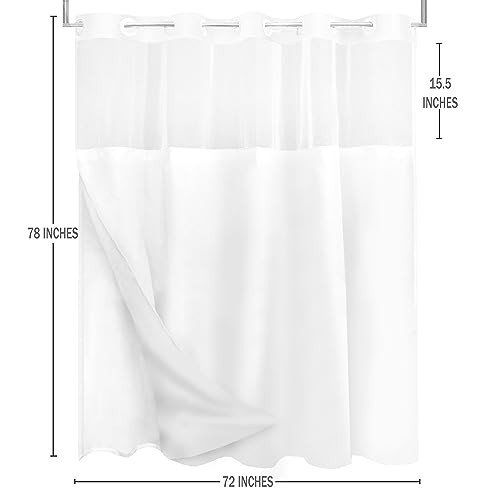 Custom Printed Bath Curtain — custom printed polyester bath curtain detail view