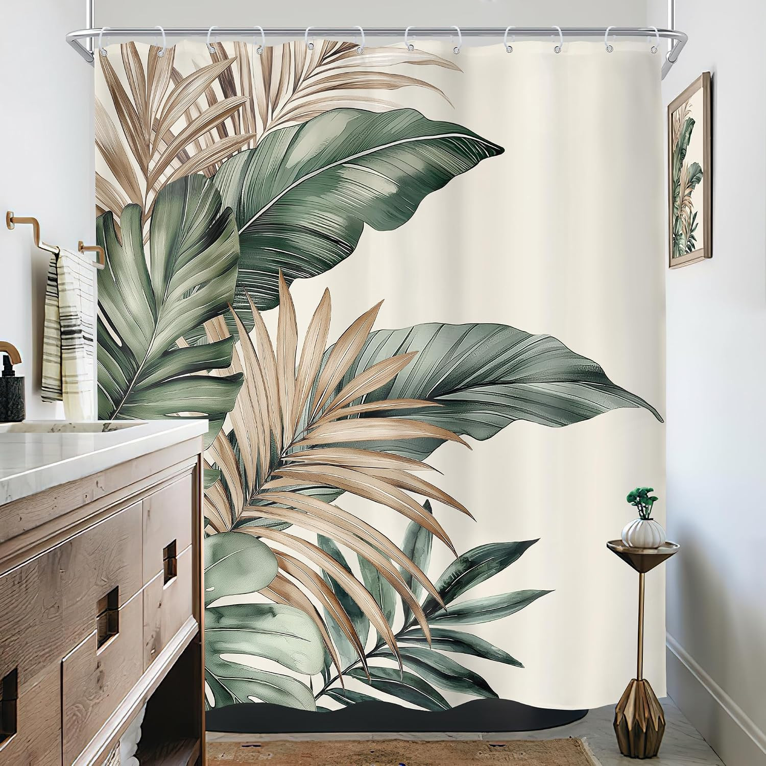 Custom Printed Bath Curtain — custom printed polyester bath curtain detail view