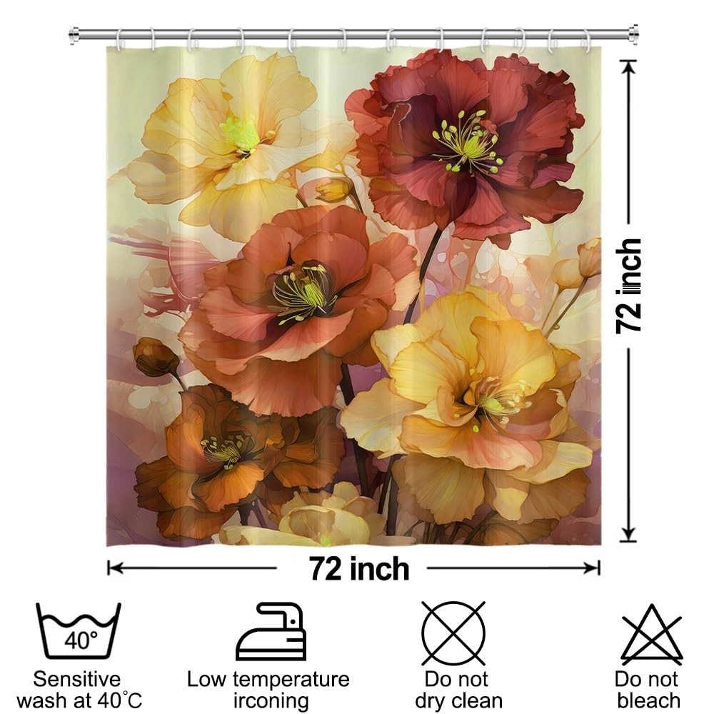 Custom Printed Bath Curtain — custom printed polyester bath curtain detail view