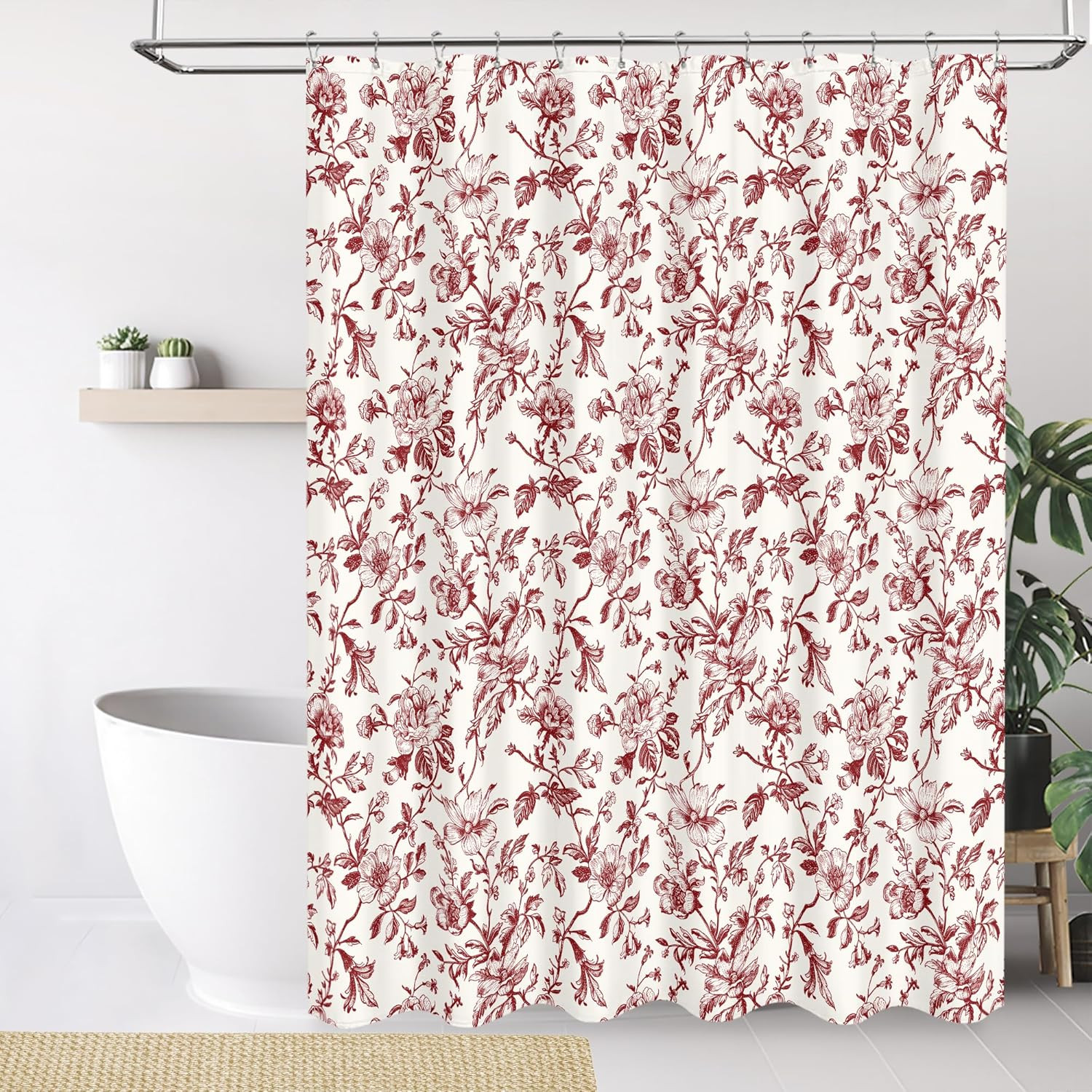 Custom Printed Bath Curtain — custom printed polyester bath curtain detail view