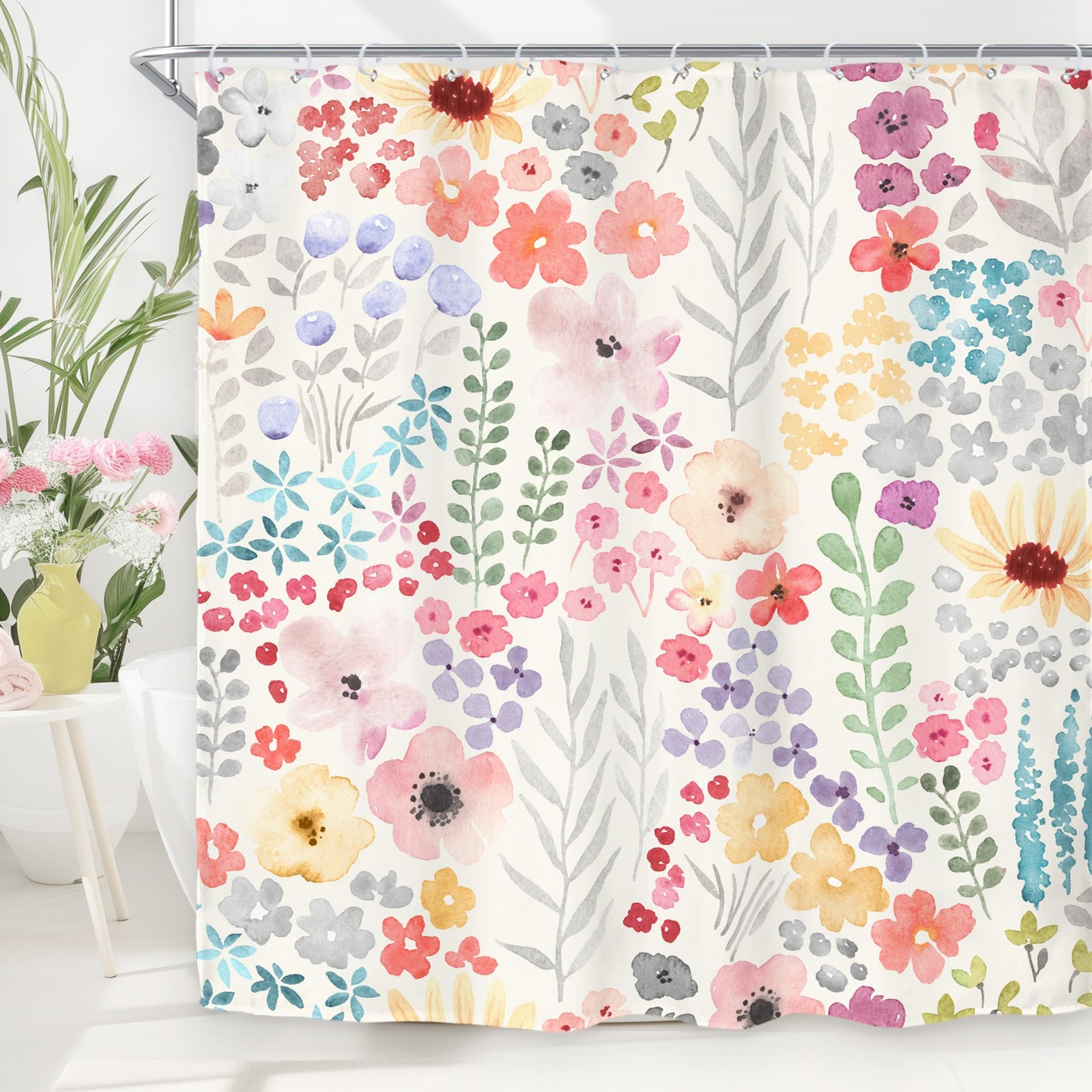 Custom Printed Bath Curtain — custom printed polyester bath curtain