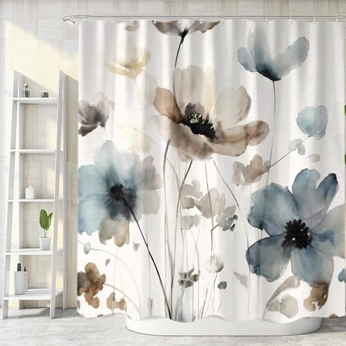 Custom Printed Bath Curtain — custom printed polyester bath curtain detail view