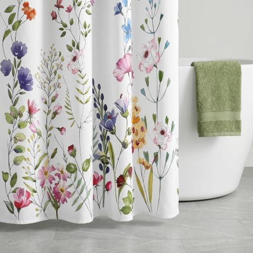 Custom Printed Bath Curtain — custom printed polyester bath curtain detail view