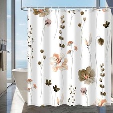 WITHLOC Floral Shower Curtains for Assorted colors , sizes — custom printed polyester bath curtain