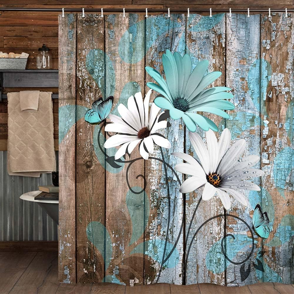 Custom Printed Bath Curtain — custom printed polyester bath curtain detail view