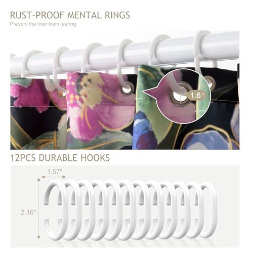 Custom Printed Bath Curtain — custom printed polyester bath curtain detail view