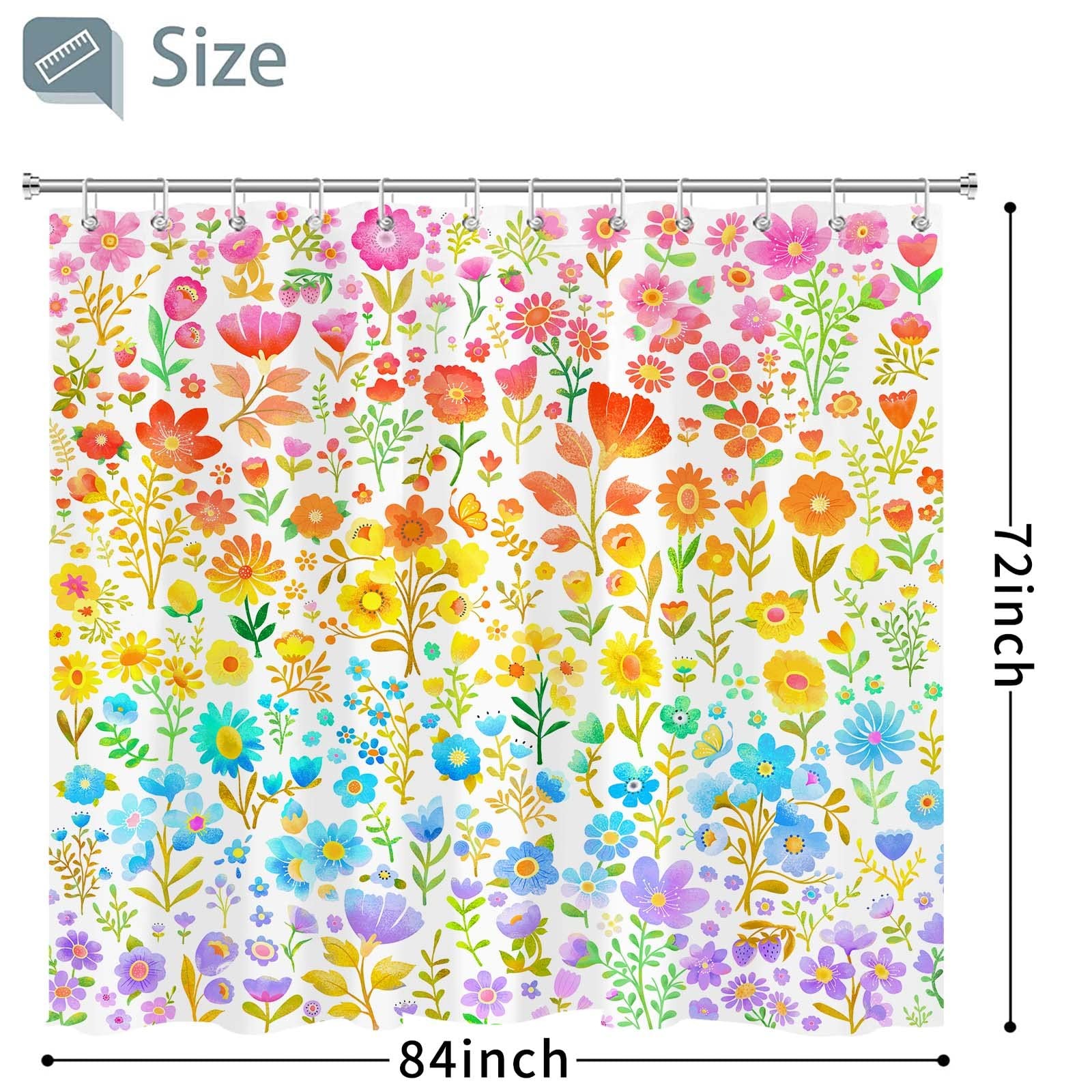 Custom Printed Bath Curtain — custom printed polyester bath curtain detail view