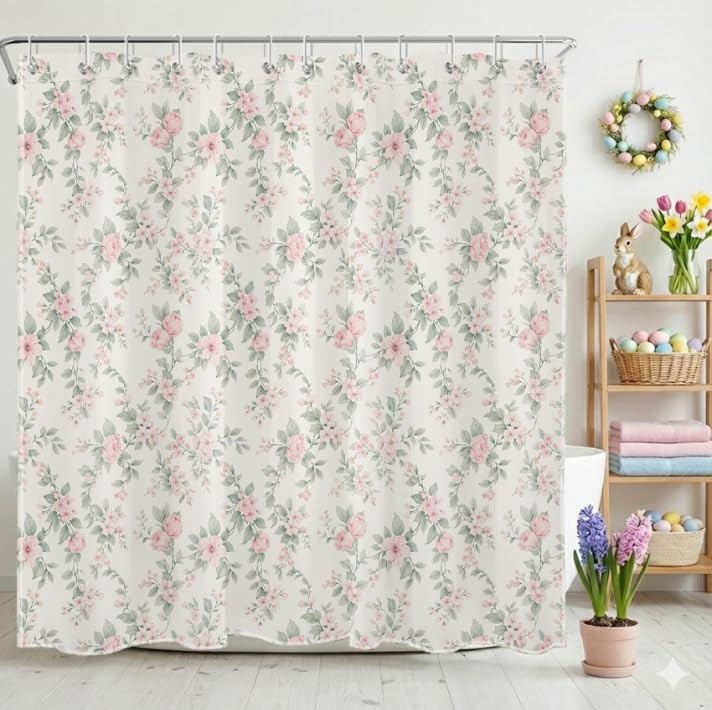 Custom Printed Bath Curtain — custom printed polyester bath curtain