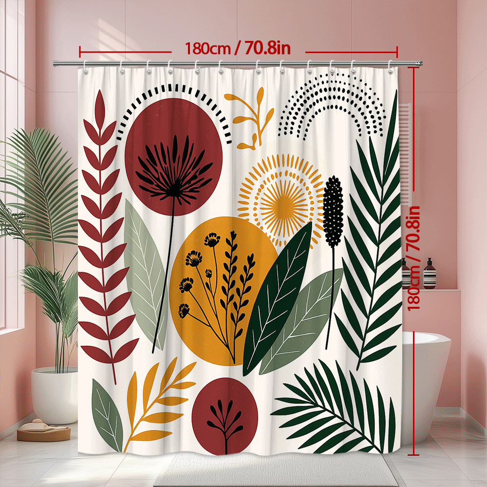 Custom Printed Bath Curtain — custom printed polyester bath curtain detail view