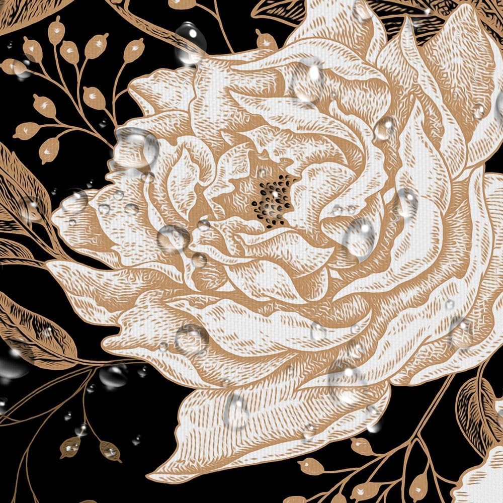 Custom Printed Bath Curtain — custom printed polyester bath curtain detail view