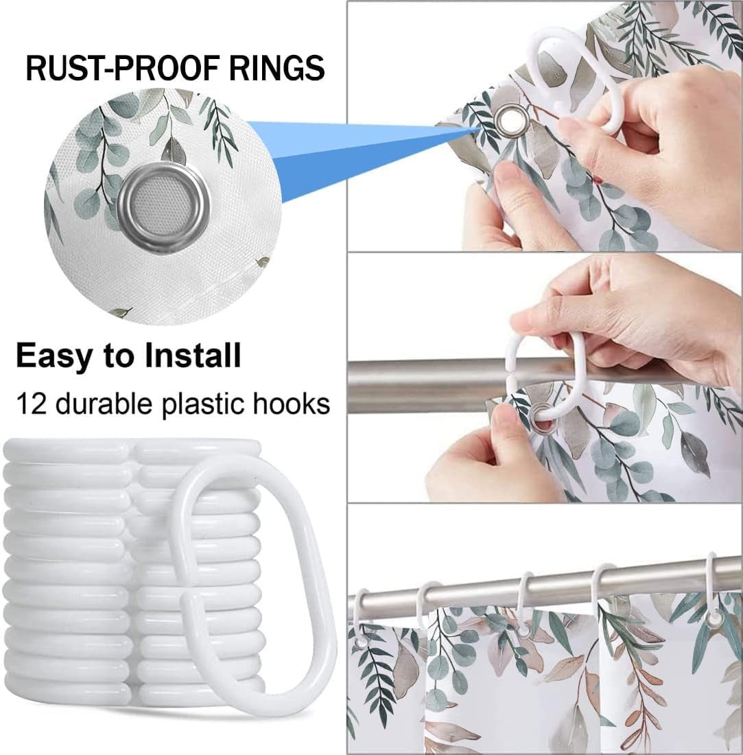Custom Printed Bath Curtain — custom printed polyester bath curtain detail view