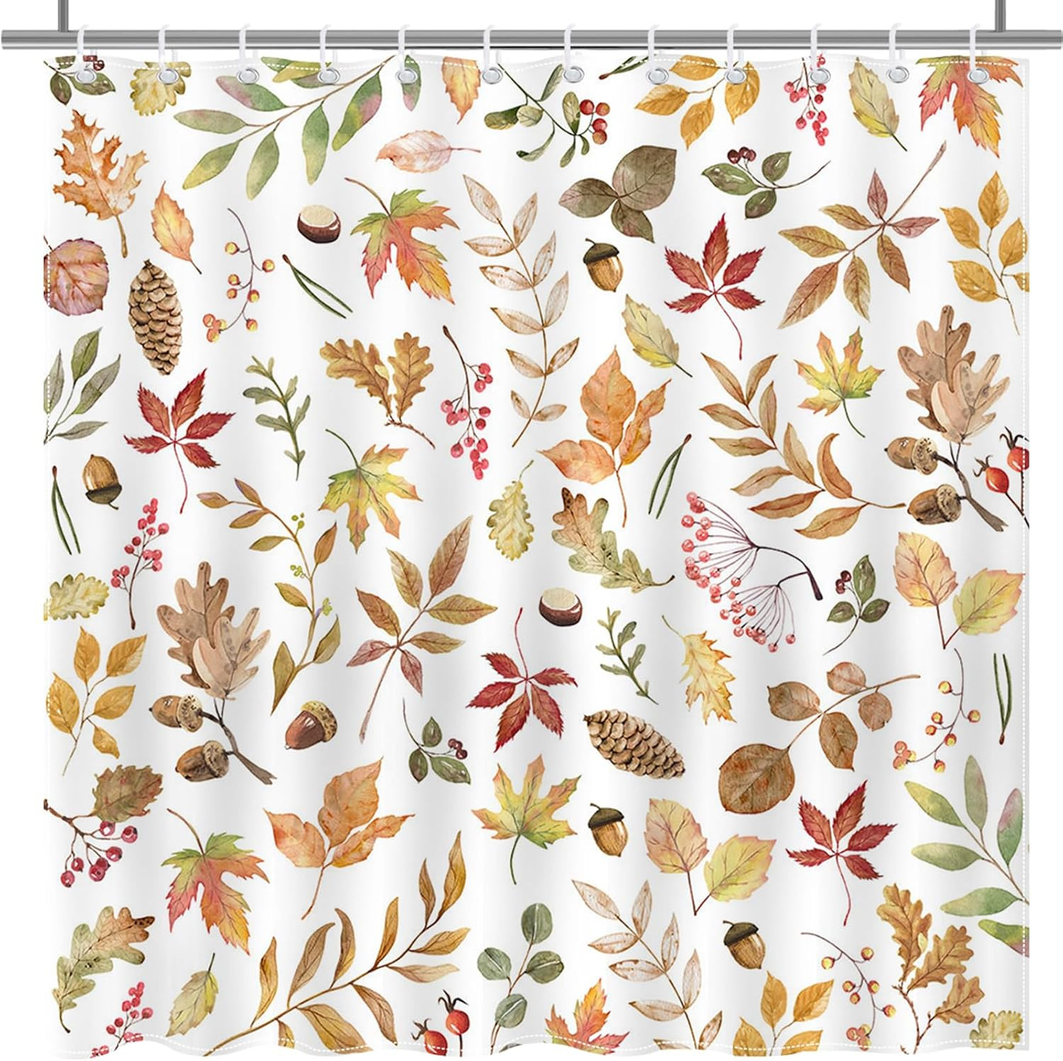 Custom Printed Bath Curtain — custom printed polyester bath curtain detail view