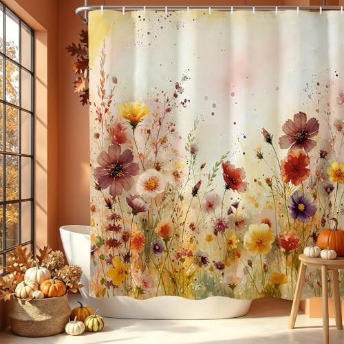 Custom Printed Bath Curtain — custom printed polyester bath curtain detail view