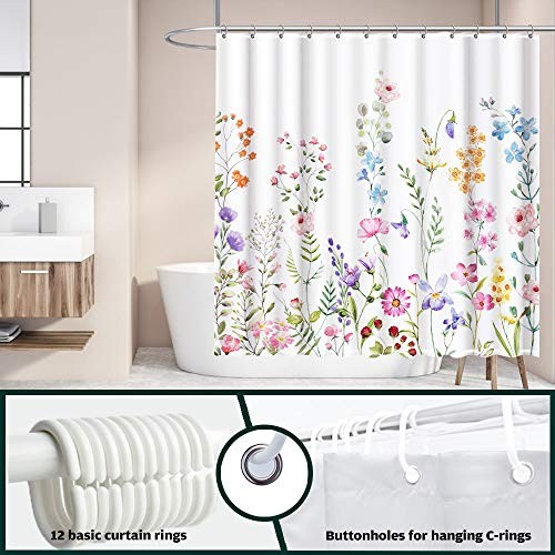 Custom Printed Bath Curtain — custom printed polyester bath curtain detail view