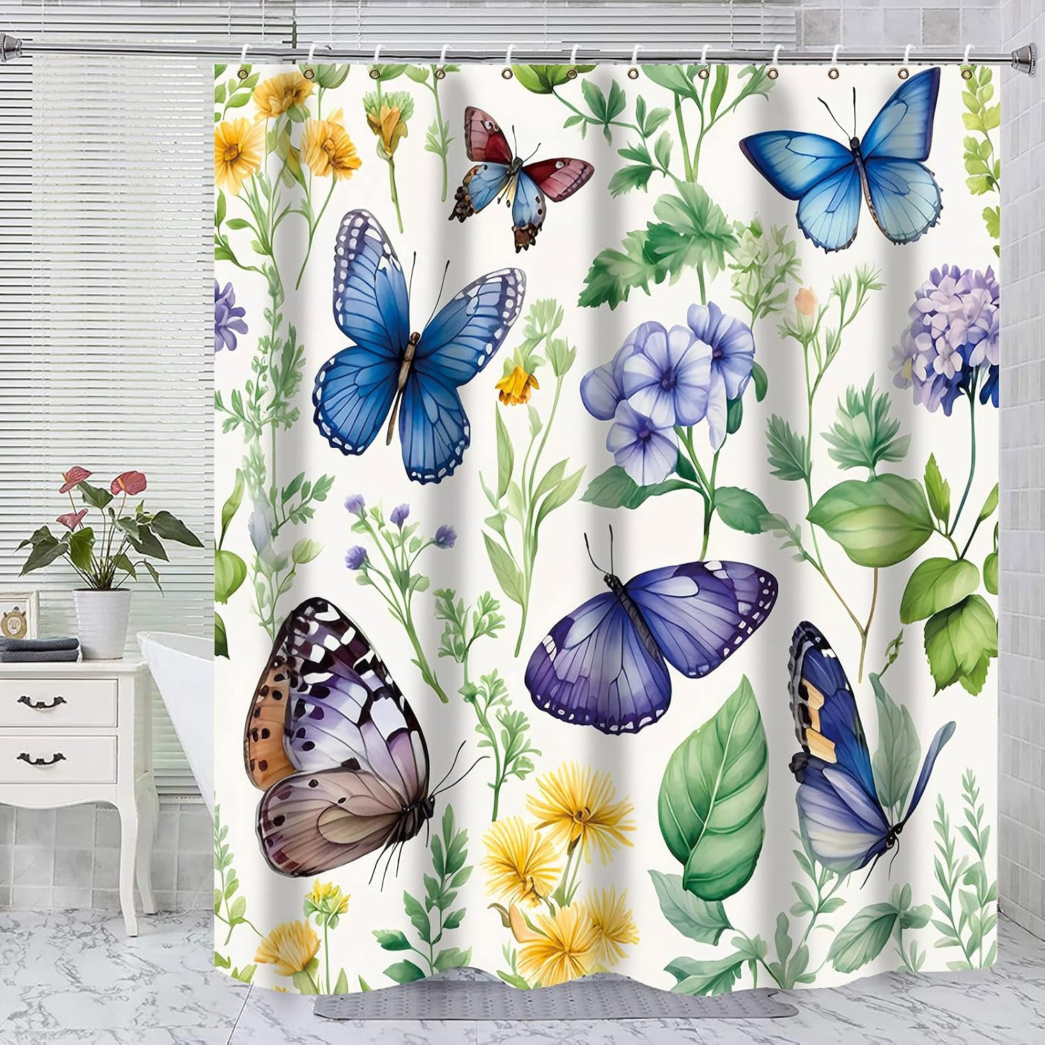 Custom Printed Bath Curtain — custom printed polyester bath curtain