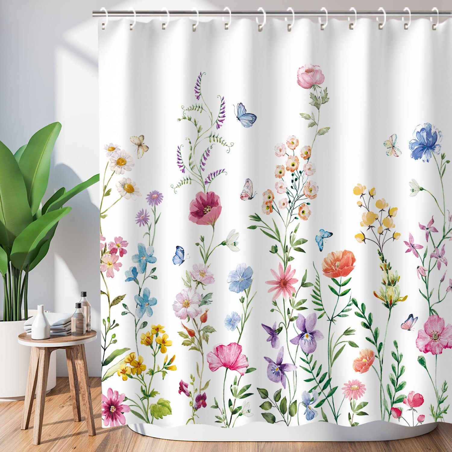 Custom Printed Bath Curtain — custom printed polyester bath curtain