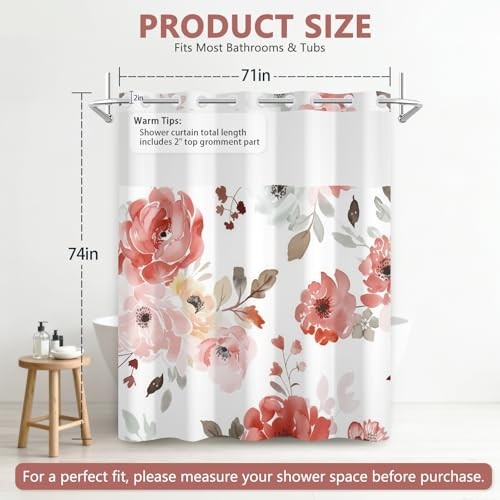 Custom Printed Bath Curtain — custom printed polyester bath curtain detail view