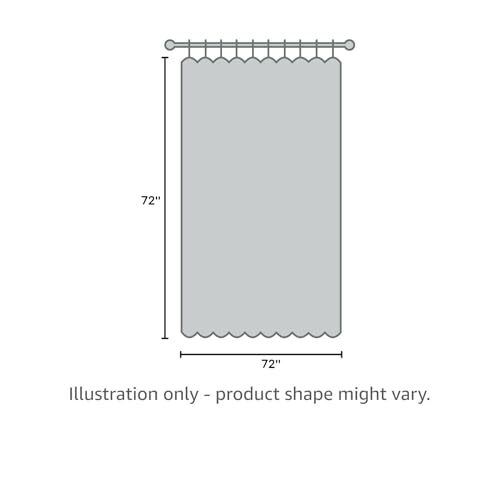 Custom Printed Bath Curtain — custom printed polyester bath curtain detail view