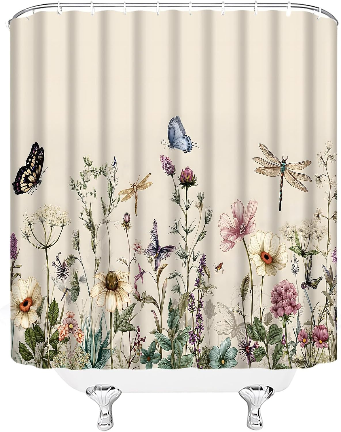 Custom Printed Bath Curtain — custom printed polyester bath curtain detail view