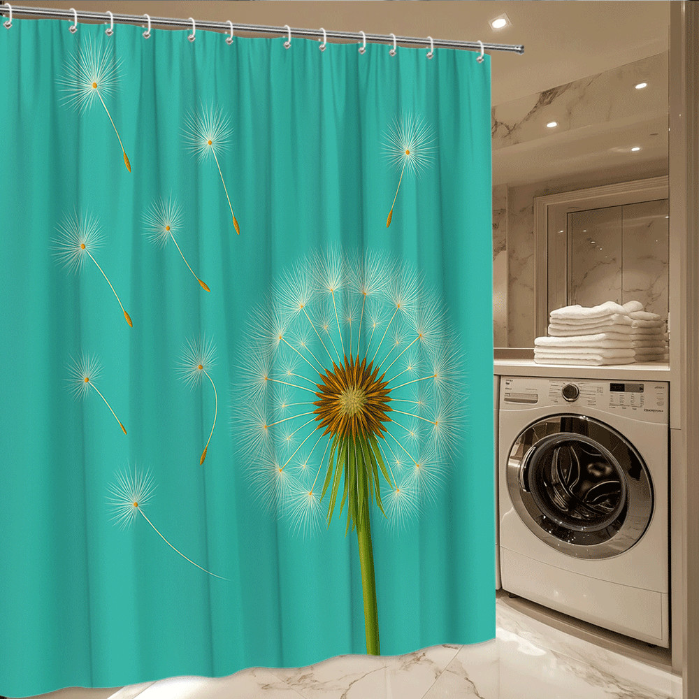 Custom Printed Bath Curtain — custom printed polyester bath curtain detail view