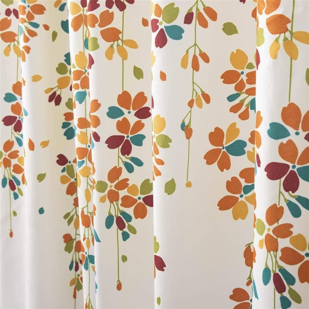 Custom Printed Bath Curtain — custom printed polyester bath curtain detail view