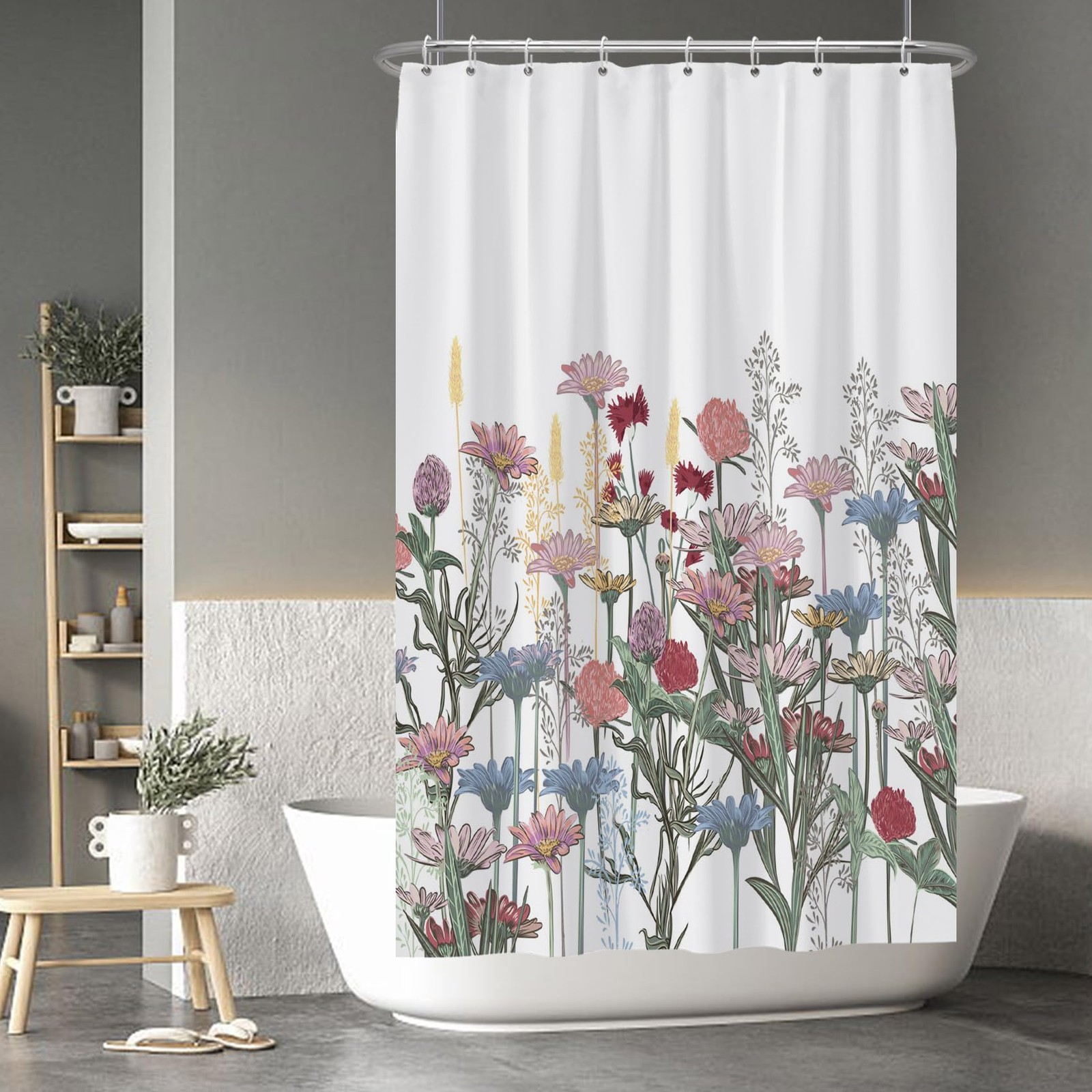 Custom Printed Bath Curtain — custom printed polyester bath curtain