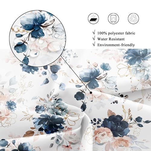 Custom Printed Bath Curtain — custom printed polyester bath curtain detail view