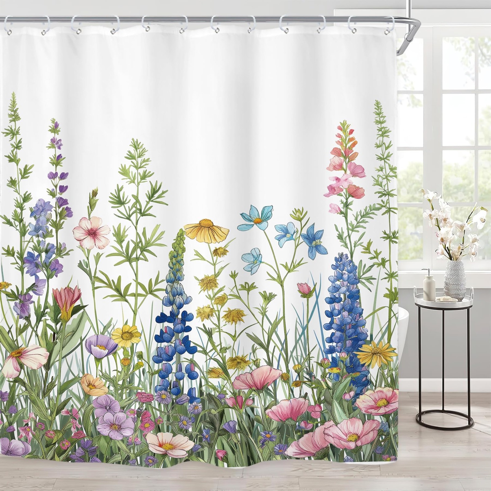 Custom Printed Bath Curtain — custom printed polyester bath curtain