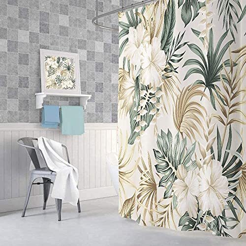 Custom Printed Bath Curtain — custom printed polyester bath curtain detail view