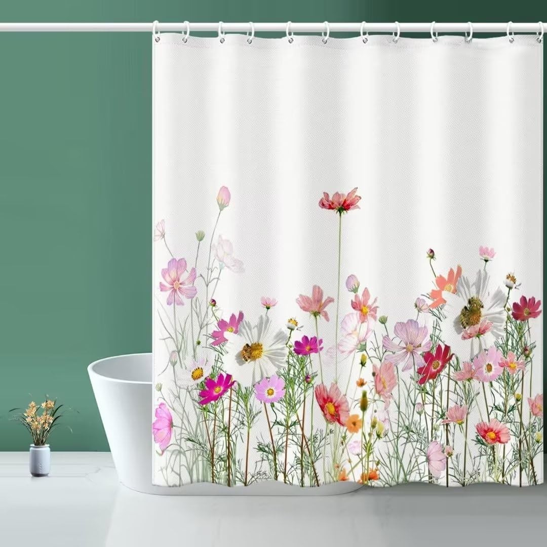 Custom Printed Bath Curtain — custom printed polyester bath curtain