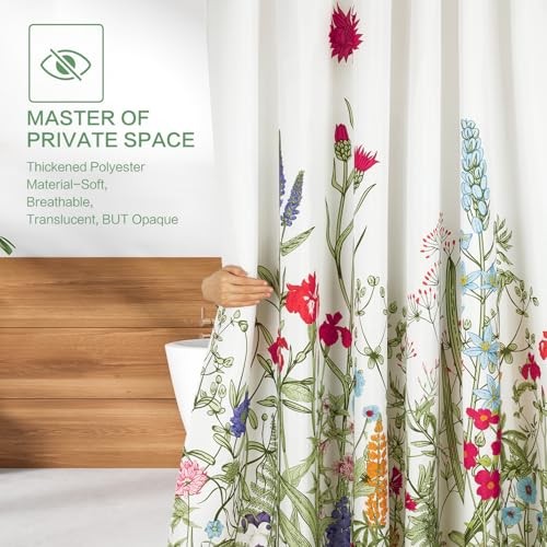 Custom Printed Bath Curtain — custom printed polyester bath curtain detail view